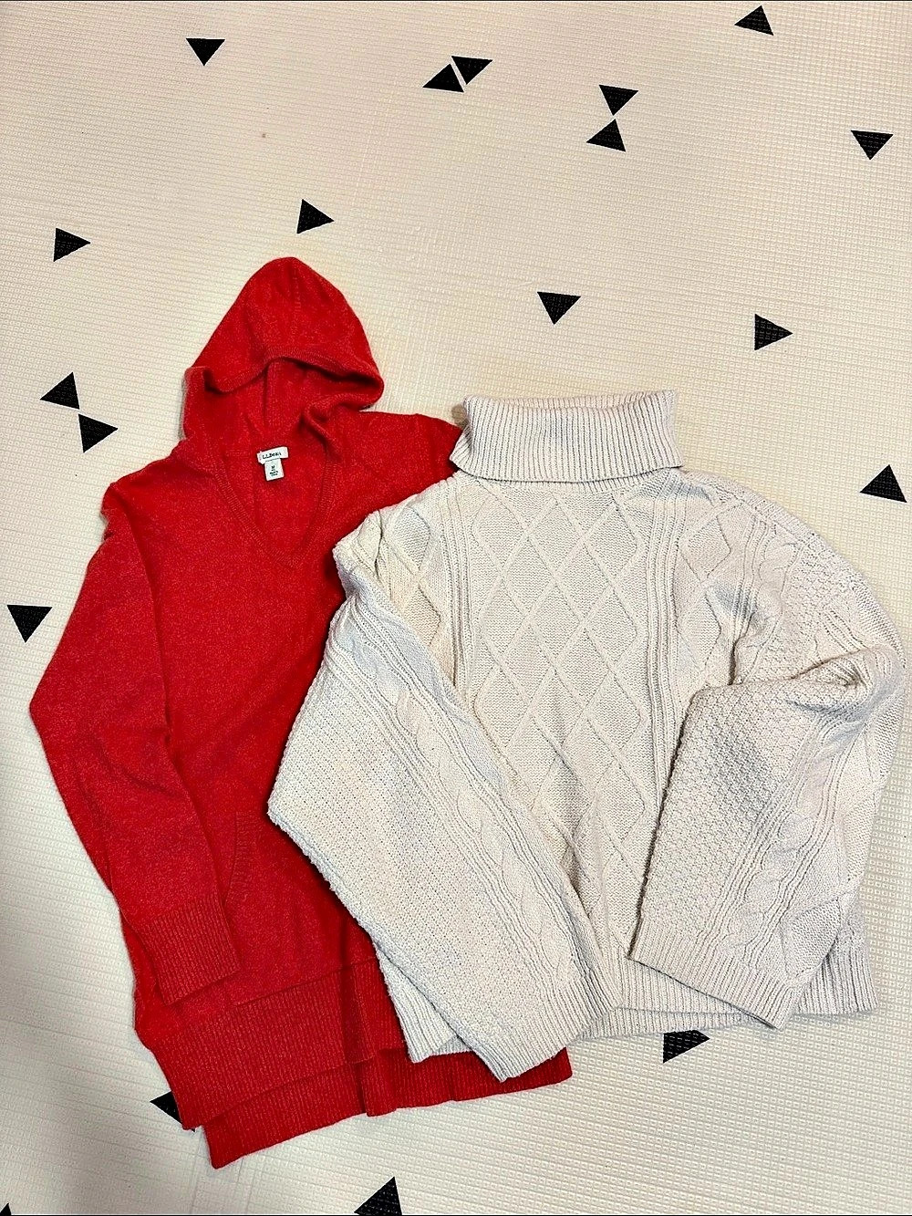 Tahari and LLBean Cable Knit Sweater Set Medium